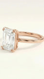 Prabangus emerald cut laboratorinio deimanto žiedas