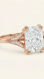Elegantiškas bezel radiant cut laboratorinis briliantas